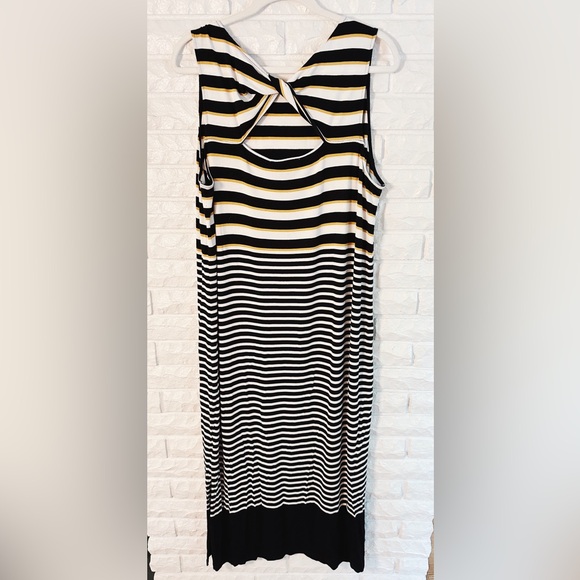 Striped and Stretchy Knot Back Maxi Loft Dress - Picture 2 of 5
